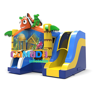Trampolín inflable castillo hinchable <span class=keywords><strong>con</strong></span> forma <span class=keywords><strong>de</strong></span> animal personalizado combinación <span class=keywords><strong>de</strong></span> piscina forma <span class=keywords><strong>de</strong></span> León - Product Image 2