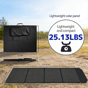 Panneau solaire portable pliable 400W, chargeur solaire étanche IP65 à haute efficacité 22,5% pour station d'alimentation, générateur solaire, camping-car - Product Image 3