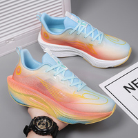 Sepatu Lari Karbon Plate Couple Ringan Bernapas Menyerap Guncangan Rebound Sepatu Olahraga Lari