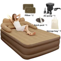 Colchón de aire inflable OEM con comodidad constante, cama de aire con bomba incorporada, serie estándar, almohada de lujo, descanso plegable