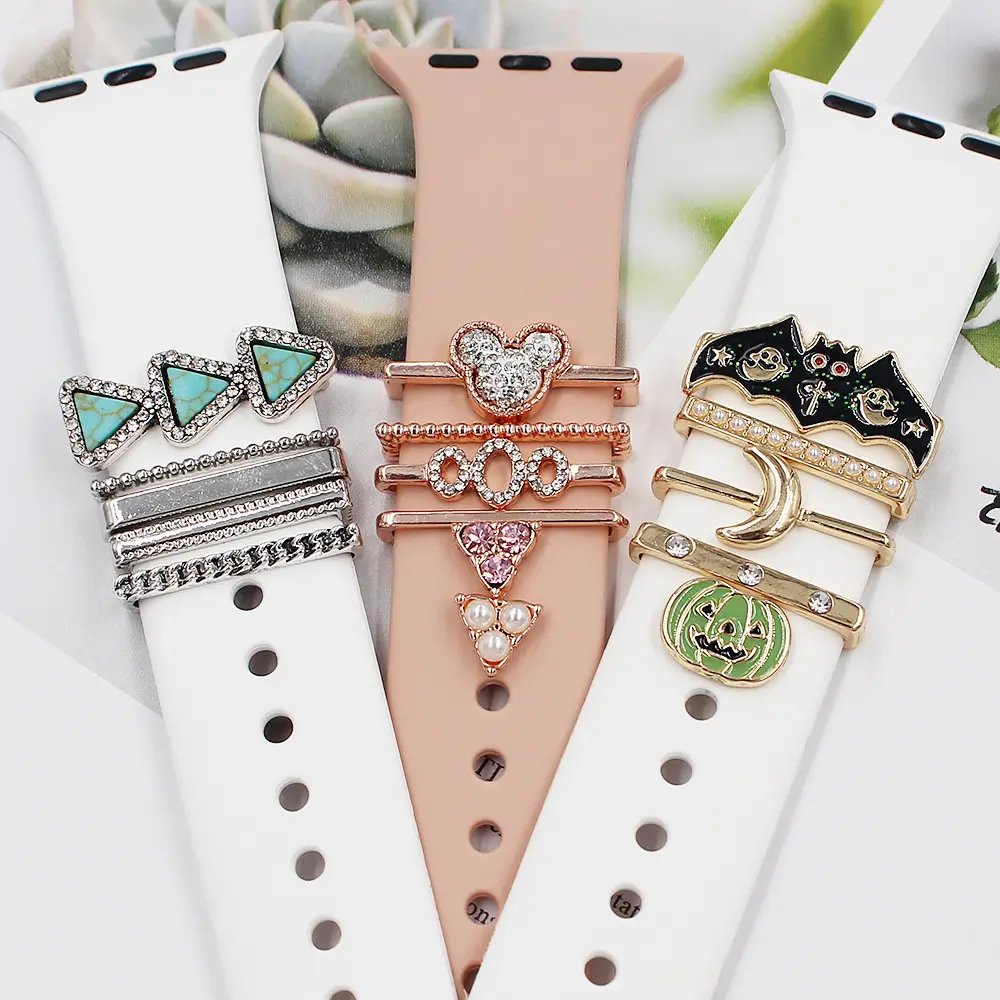 Watch Strap Decoration Charms For Apple Watch Band Metal Loop Decorative Nails For Iwatch Sport Strap Ornament Accessories