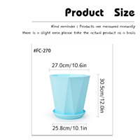 Pots à fleurs modernes en PP avec trous de drainage, durables, capacité de 8,51 L, design minimaliste, utilisation intérieure/extérieure pour les fleurs/plantes vertes