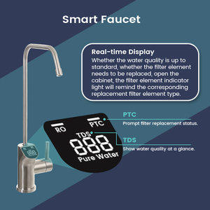 Système de filtration d'eau RO avec compteur TDS et rappel de temps, débit rapide 600 GPD, surveillance TDS, sans réservoir, vente en gros usine - Product Image 4