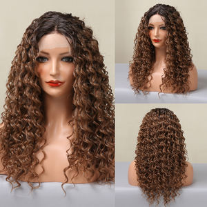 Pelucas de encaje frontal para mujer, pelo sintético largo estilo princesa <span class=keywords><strong>vikinga</strong></span> para fiesta de Cosplay - Product Image 2