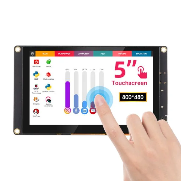 5inch 800*480 Resolution Mini Display for Raspberry Pi Compatible with Jetson Nano, Beaglebone