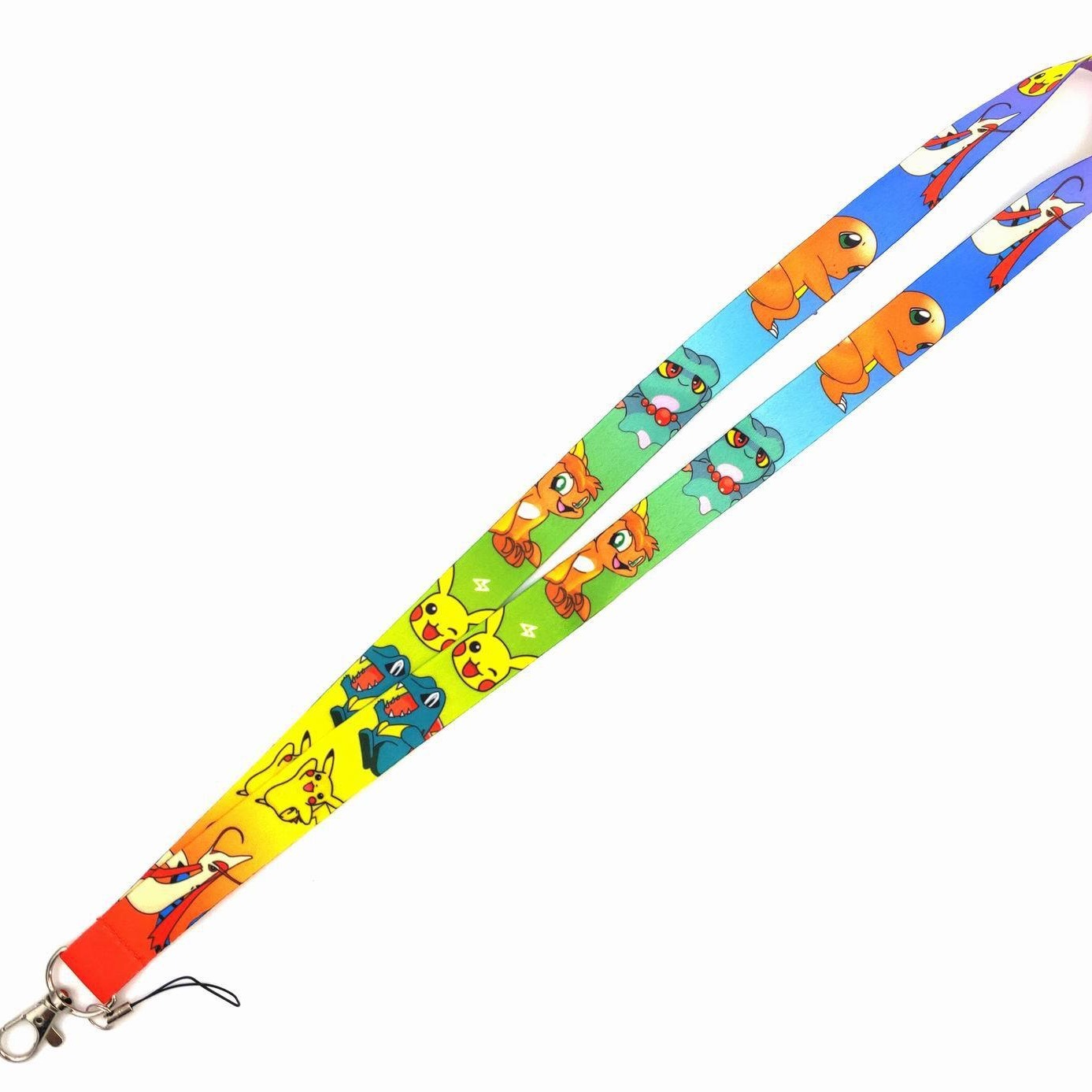 Cute Creative Cartoon Poke Mon Pikachu Lanyards Neck Strap Anti-Lost Card Holder Phone Case Lanyard Accessories Wholesale Custom Image 3