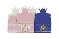 12 Pcs Princess Party Goodies Boxes-Décorations de pignon avec poignée Château Sac de transport pour bonbons Popcorn et petits jouets