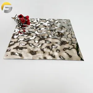 CL0011 Chrome Middle Mirror Stainless Steel Silver Water Ripple Sheets