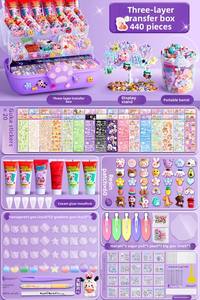 Set de Pegatinas de Goma con Forma de Pata de Gato Meng <span class=keywords><strong>Yiyi</strong></span>, Caja de Almacenamiento para Manualidades, Regalo de Cumpleaños para Niñas, Juguetes Infantiles, Compras Globales - Product Image 6