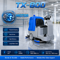 Nouvelle autolaveuse autoportée industrielle à double brosse, haute aspiration, alimentée par batterie, nettoyage haute efficacité