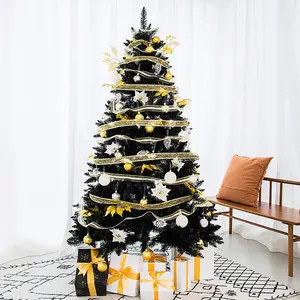 New Design Luxury Green PE Hinged Pre-lit Artificial Christmas Tree For Home Holiday Decoration