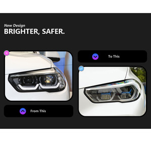 <span class=keywords><strong>Pour</strong></span> BMW X5 G05 X6 G06 2019-2023, ensemble <span class=keywords><strong>de</strong></span> phares à LED <span class=keywords><strong>laser</strong></span>, boîtier fumé, DRL doré, projecteur bicolore - Product Image 4