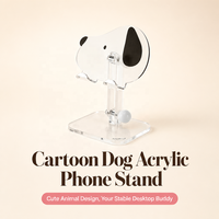 Support de téléphone en forme de chien personnalisable en usine, support de tablette pliable réglable en acrylique pour la maison, le bureau et les cadeaux promotionnels