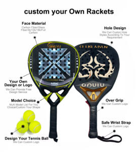 Produttore professionale personalizzato Qingyu modello 050 Palas De <span class=keywords><strong>Padel</strong></span> racchette da Tennis 12K <span class=keywords><strong>Overgrip</strong></span> Tas <span class=keywords><strong>Padel</strong></span> racchetta 24k carbonio - Product Image 2
