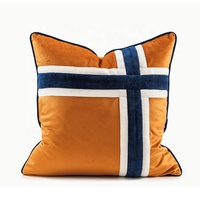 Avigers — housse de coussin carrée, motif géométrique, Orange, moderne, doux et confortable, pour chambre ou canapé
