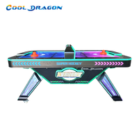 Table de hockey sur air LED avec tableau de scores numérique, fonctionnant à pièces, portable, pour jeux d'arcade familiaux en intérieur