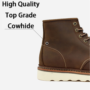 <span class=keywords><strong>Botas</strong></span> de Media Pantorrilla de Cuero de Grano Completo con Construcción Goodyear de Alta Calidad para Hombre, Estilo Vintage, Transpirables e Impermeables para Otoño y Actividades al Aire Libre - Product Image 5