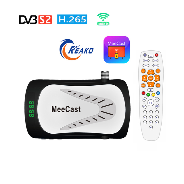 Dvbs2 Satellite Receiver Digital TV Box Built-in Wi-Fi IP TV HD 1080P H.265/Hevc Decoder Free Air Decoder DLNA