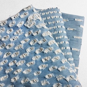 Tela vaquera rasgada arrugada Premium personalizada, tela vaquera de tejido suave elástico de alta calidad para ropa - Product Image 5