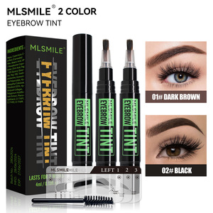 <span class=keywords><strong>Crayon</strong></span> liquide teinté pour sourcils waterproof longue tenue anti-bavures avec pinceau pochoir et fonction de révélation de couleur rotative - Product Image 1