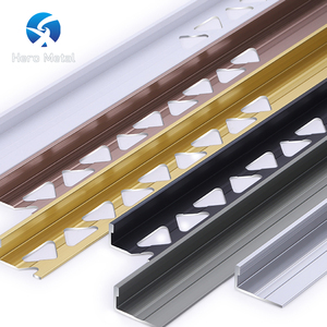 Aluminium Alloy Decorative Matte Silver Ceramic Transition Strip Hero Metal Tile Straight Shape Edge Trim