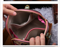 Sac à main tendance en cuir véritable style graffiti pour femme 2025 – Sac bandoulière/sac travers tendance transfrontalier