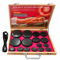 Set Pijat Batu Energi Alami Terapi Kecantikan Penyembuhan Termal Aromaterapi Pemanas Batu Basalt Panas Spa Rumah Pereda Stres