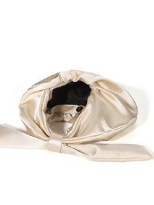 Bell Original Solid Color Square Satin Bow Chains <b>Clutch</b> Evening Bag Pleats Golden Elegant Fashion Birthday <b>Wedding</b> Banquet - Product Image 6