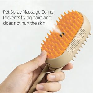 Cepillo de Aseo Plegable 3 en 1 para Mascotas, con Vapor Eléctrico y Pulverizador, Removedor de Pelo de Perro, Herramienta de Masaje para Desenredar y Eliminar el Pelo Suelto, Ecológico - Product Image 4