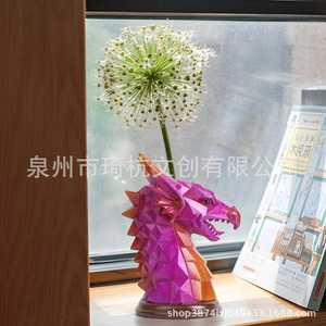 Portaplumas con cabeza de dragón, adorno de resina para decoración de escritorio, regalo - Product Image 4