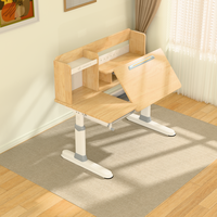 Ensemble économique de chaises de bureau réglables en hauteur, bibliothèque ergonomique moderne en bois, table pliable pour la maison et l'école des enfants