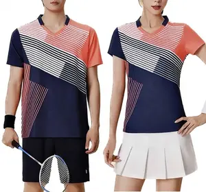 Jersey Badminton pria dan wanita, pakaian seragam tenis