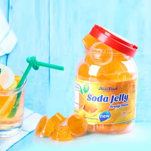 Free sample 32g Jelly fruit cup soda jelly Orange flavour fruit jelly