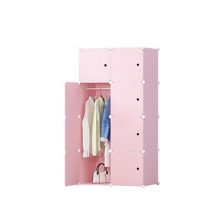 Armadio Contenitore in <span class=keywords><strong>Plastica</strong></span> Fai da Te a 8 Cubi, Pieghevole ed Estensibile, con Design Moderno di Alta Qualità Salvaspazio per Camera da Letto e Soggiorno - Product Image 2