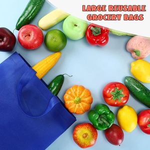 Sac de courses réutilisable en tissu non tissé laminé avec logo personnalisé, sac de protection pour fruits en tissu non tissé, sac fourre-tout pour épicerie - Product Image 5