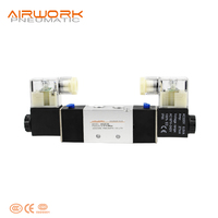 Válvula Solenoide Neumática de Aleación de Aluminio de Doble Bobina Airtac 4V230 4V430C-15 de 5/3 Vías, Control Exterior OEM