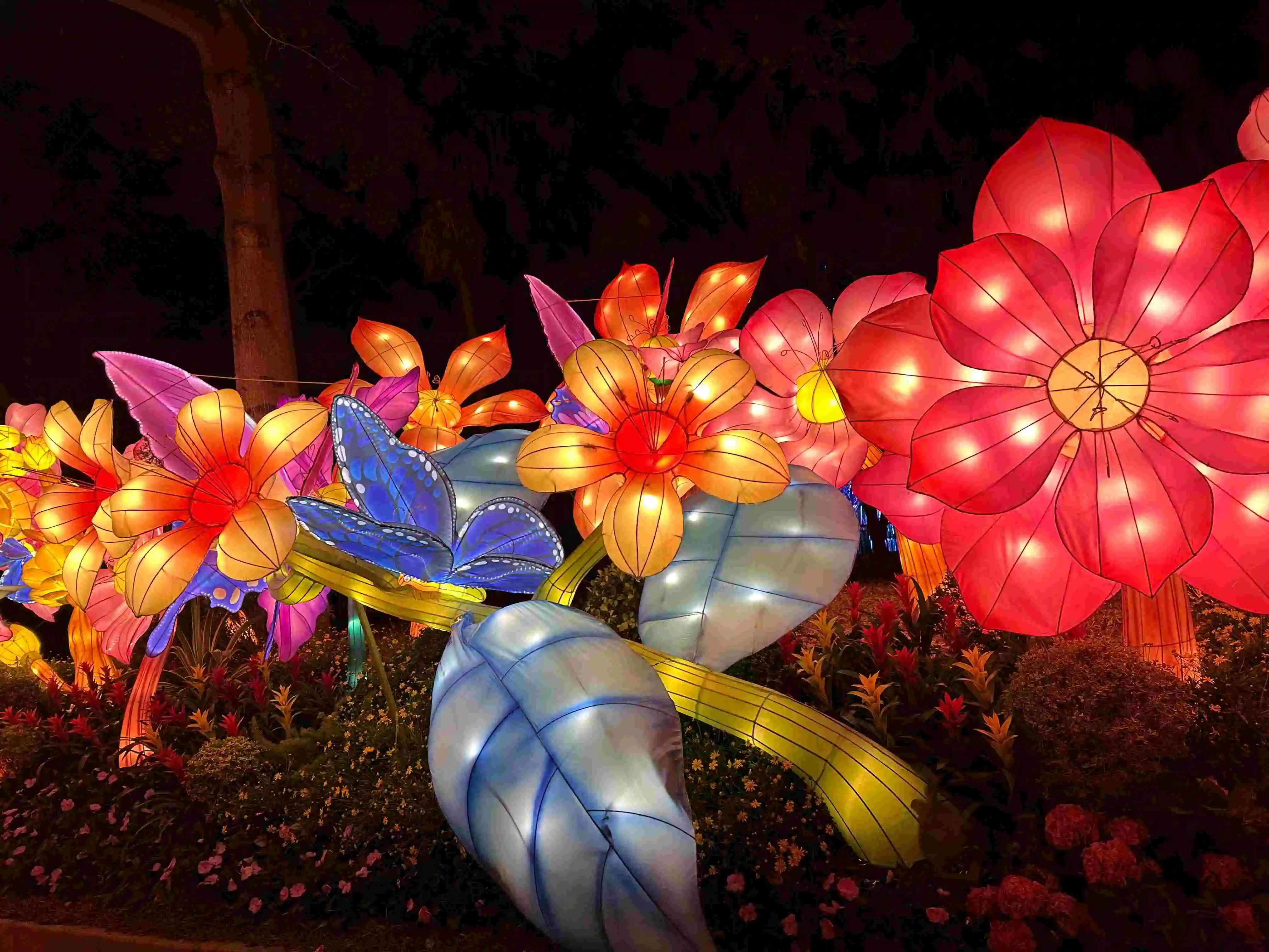 Chinesische Licht-Show dekorative Blumenlaternen Outdoor Pilz-Lanterne