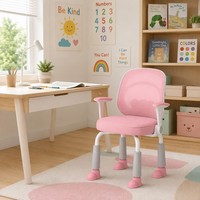 Chaise d'étude pour enfants sur le thème du panda avec repose-pieds, accoudoirs rabattables, dossier en maille réglable en hauteur pour la maison, l'école et la crèche