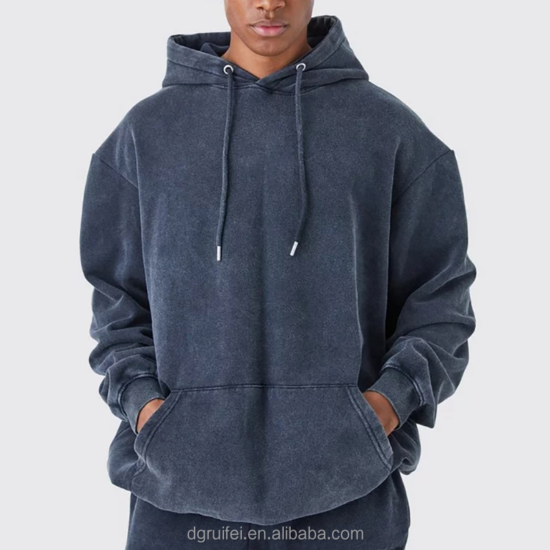 Oversized Printed Washed Custom Hoodie