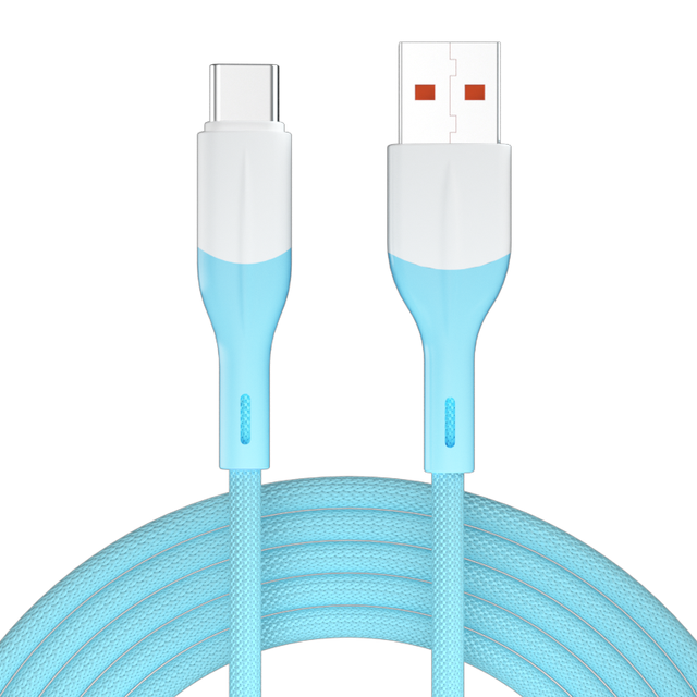 New 3FT Nylon Fishnet Braided USB Cable 60W 5A Fast Charging 8Pin Type C Data Kable for iPhone Android for Printer Use