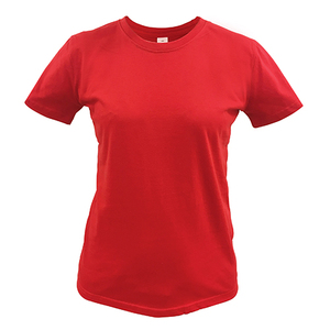 Estilo Premium 180 Gsm/5,3 oz Ring Spun <span class=keywords><strong>Jersey</strong></span> señoras manga corta Camisetas <span class=keywords><strong>cuello</strong></span> redondo alta calidad 100% algodón <span class=keywords><strong>Mujer</strong></span> camiseta - Product Image 5