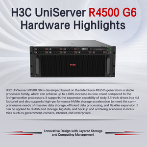 Serveur en rack H3C UniServer R4500 G6 avec processeur Xeon, neuf, haute performance, en stock, à prix compétitif - Product Image 1