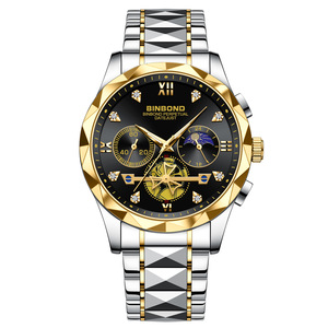 Nouvelle montre squelette de luxe pour homme, quartz, tourbillon, affichage 24H, lumineuse, étanche, chronographe, acier inoxydable, montre de business - Product Image 3
