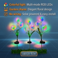 Lampes solaires modernes pour extérieur, décor de jardin, balcon, pissenlits, éclairage paysager, piquets lumineux d'ambiance