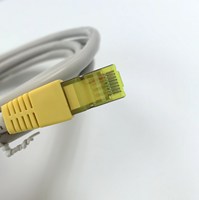 Kabel Patch Cord Cat6 STP Konduktor Tembaga CCA Kabel Jaringan PVC Kuning LSZH PE Jacket RJ45 8P8C Model FX-CT11-C6-STP-2M