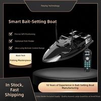Bateau à appâts intelligent avec positionnement GPS, en plastique ABS, pour la pêche en plein air, télécommandé, distributeur d'appâts électrique, détecteur de poissons, capacité de 6 jin