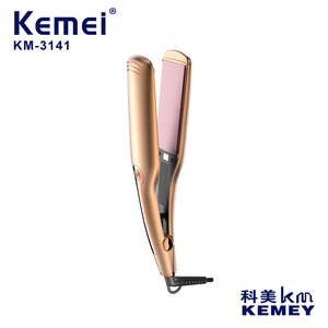 Plancha de pelo Kemei de 30 cm, dorada, con ajuste de temperatura de iones negativos, rizador para uso doméstico - Product Image 3