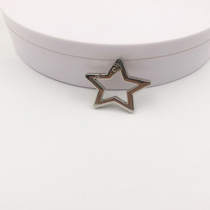 New Arrival Hợp kim kẽm pentacle hình chia <span class=keywords><strong>Key</strong></span> Ring <span class=keywords><strong>Key</strong></span> Fob trang trí Clasp Kết nố<span class=keywords><strong>i</strong></span> khóa tú<span class=keywords><strong>i</strong></span> xách Phụ Kiện phần cứng - Product Image 6