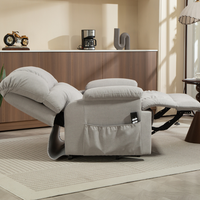 Fauteuil inclinable Okin surdimensionné à prix d'usine, en tissu de qualité, avec fonction de relaxation complète et alimentation électrique