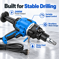 Machine de forage industrielle à eau pour béton 2400W 200mm pour chantier d'ingénierie professionnel, kit de forage